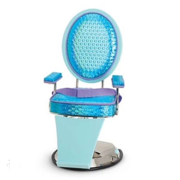 American Girl Doll HAIR STYLING SALON CHAIR Recliner Spa Accessory Iridescent - Picture 2 of 10
